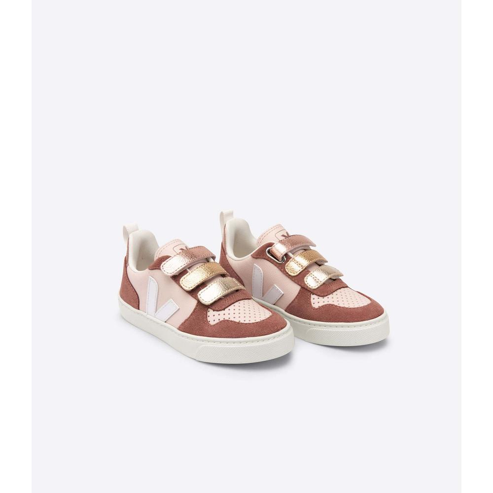 Pink Kids' Veja V-10 CHROMEFREE Shoes | AU 740QMA